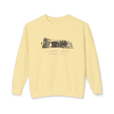 Unisex Lightweight Crewneck Sweatshirt - Sycamore Grove, Glen Rose, Texas, 1928 - Vintage Style - Image 6