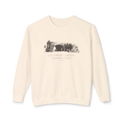 Unisex Lightweight Crewneck Sweatshirt - Sycamore Grove, Glen Rose, Texas, 1928 - Vintage Style - Image 4