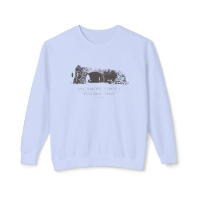 Unisex Lightweight Crewneck Sweatshirt - Sycamore Grove, Glen Rose, Texas, 1928 - Vintage Style - Image 8