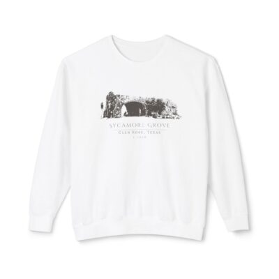 Unisex Lightweight Crewneck Sweatshirt - Sycamore Grove, Glen Rose, Texas, 1928 - Vintage Style