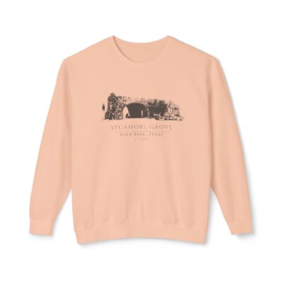 Unisex Lightweight Crewneck Sweatshirt - Sycamore Grove, Glen Rose, Texas, 1928 - Vintage Style - Image 5